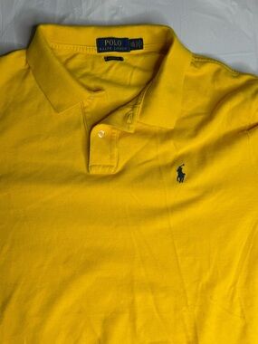 Polo Ralph Lauren Shirt Mens XXL Yellow Classic Fit Short Sleeve Pony Logo